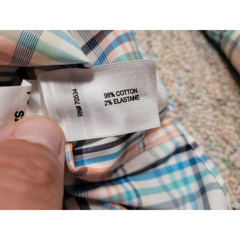 Orvis Shirt Men Medium Multi Plaid Long Sleeve Button Down Outdoors Fishing Camp - Picture 14 of 16